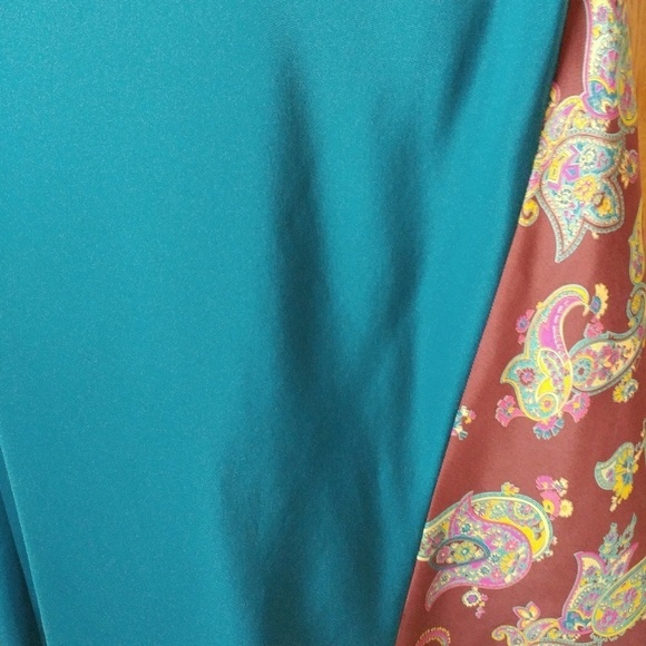 Express 100% Silk Boho Pieced A Line Skirt XS - Picture 5 of 6